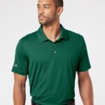Custom Printed Adidas Collegiate Green Polo Shirts. Branded Apparel. SwagSway Promotions