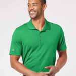 Custom Printed Adidas Green Polo Shirts. Branded Apparel. SwagSway Promotions