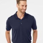 Custom Printed Adidas Navy Polo Shirts. Branded Apparel. SwagSway Promotions