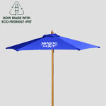 Custom Printed Umbrellas by SwagSway Promotions. 7' Wood Market Umbrella.