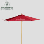 Custom Printed Umbrellas by SwagSway Promotions. 7' Wood Market Umbrella.
