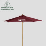 Custom Printed Umbrellas by SwagSway Promotions. 7' Wood Market Umbrella.