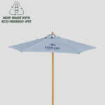 Custom Printed Umbrellas by SwagSway Promotions. 7' Wood Market Umbrella.