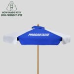 Custom Printed Umbrellas by SwagSway Promotions. 7' Wood Market Umbrella.