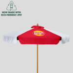 Custom Printed Umbrellas by SwagSway Promotions. 7' Wood Market Umbrella.